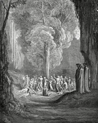 Virgil toont de boom aan Dante, 1880